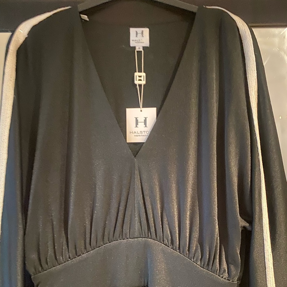 Halston Heritage Black Jersey Dress